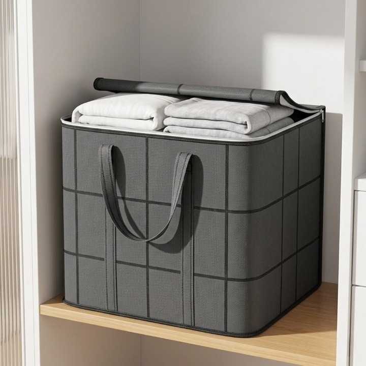 Optimized Product Title: "Platzsparende Aufbewahrungstasche für Decken – Staubschutz für Größen S bis XL – Ideal für Ordnung und Schutz" 

This title includes relevant keywords while clearly describing the product's features and benefits, making it more a