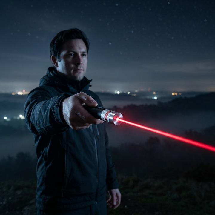 Adjustable Laser Pointer – 1000m Range, 1-5mW Power, Metal Body & Red/Green/Purple