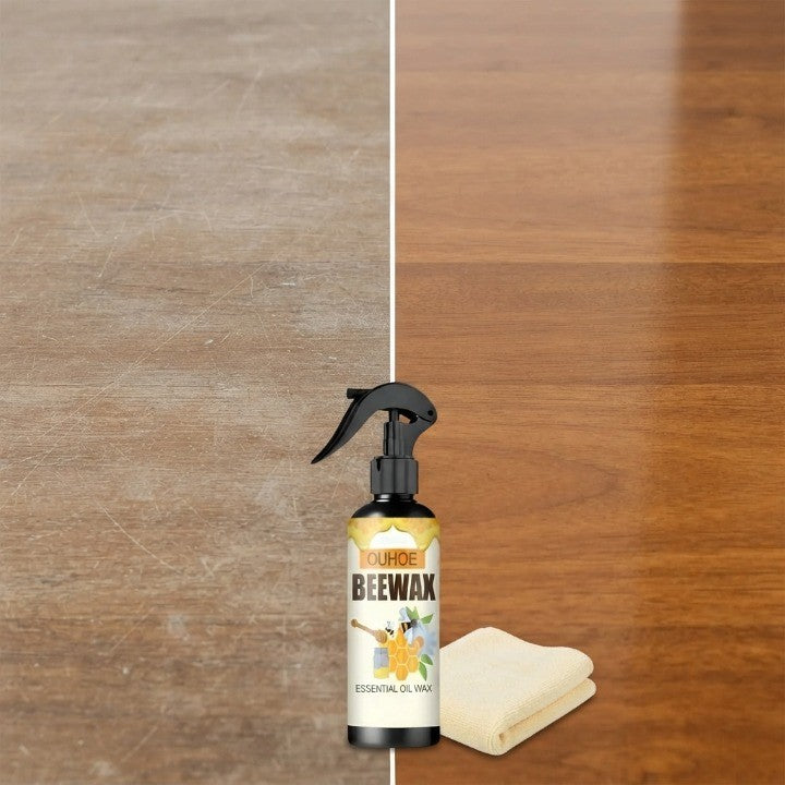 Beeswax Wood Care Spray – Natural Polish, 120ml, For Wood, Bamboo & Leather