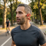 Open-Ear Bluetooth 5.0 Headphones – Sweat-Resistant, 18g Lightweight & Secure Sport Fit