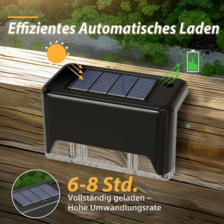 Solar Patio Lights Set of 4 – Motion Sensor, IP65 Waterproof & Warm White