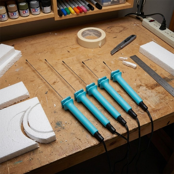 Optimized Product Title: **Elektrischer Schaumstoffschneider mit 5 verstellbaren Drahtlängen – Präzise und saubere Schnitte für DIY-Projekte und Handwerk**