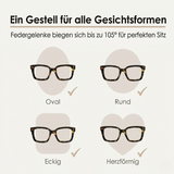 Übergroße Lesebrille mit Blaulichtfilter – Ideal für alle Gesichtsformen, Komfort & Stil