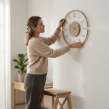 Stilvolle Lautlose Wanduhr aus Holz – Minimalistisches Design für Wohnzimmer, Schlafzimmer & Büros