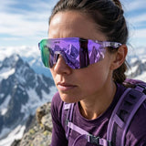 Polarized Sports Sunglasses – UV400 Mirrored Lenses, Wrap-Around Shield & Unisex