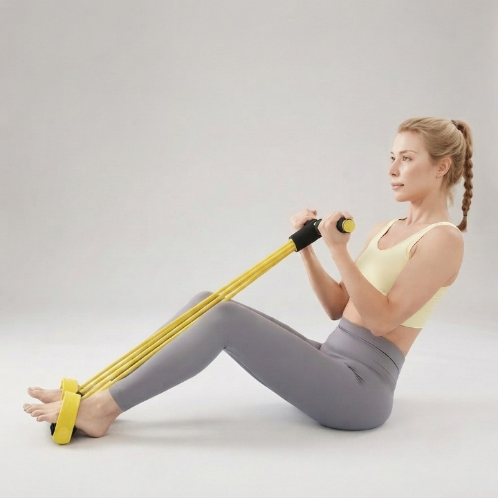 Sit-Up Resistance Band – Foot Straps, 20-25 lbs Resistance & Foam Handles