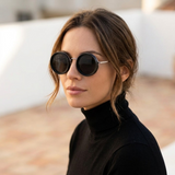 Retro Round Sunglasses – Unisex, UV400 Protection, Lightweight 150g