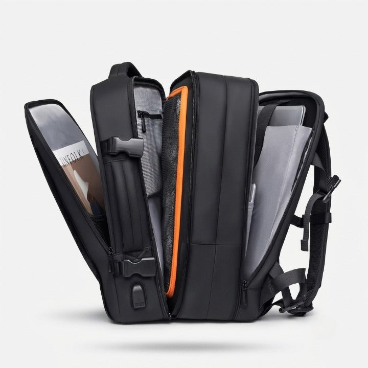 Expandable Laptop Backpack – 22-37L, 17.3-Inch Fit & USB Charging Port