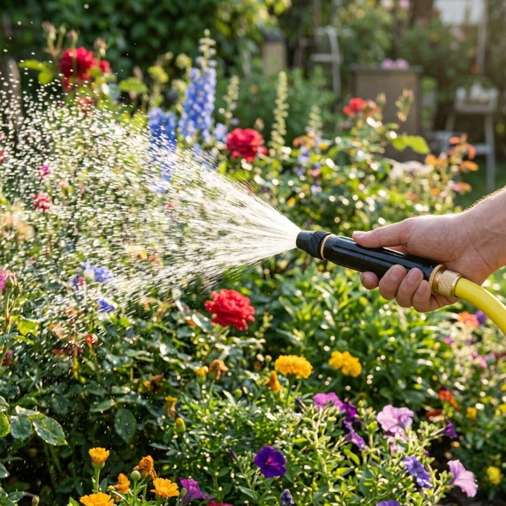 Hochdruckdüse für Gartenschlauch – mehrere Sprühmodi, bis 20 m Reichweite