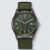 Enhanced Product Title: "Militärische Uhr mit strapazierfähigem Nylonarmband – Wasserfest, stoßfest & mit leuchtenden Zeigern für optimale Sichtbarkeit" 

This title includes relevant keywords while providing more detail about the product's features, enha