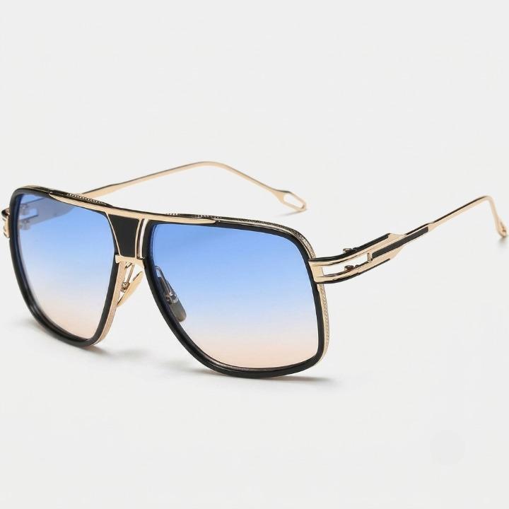 Men's Aviator Sunglasses – Metal Alloy Frame, 100% UV Protection, with Case