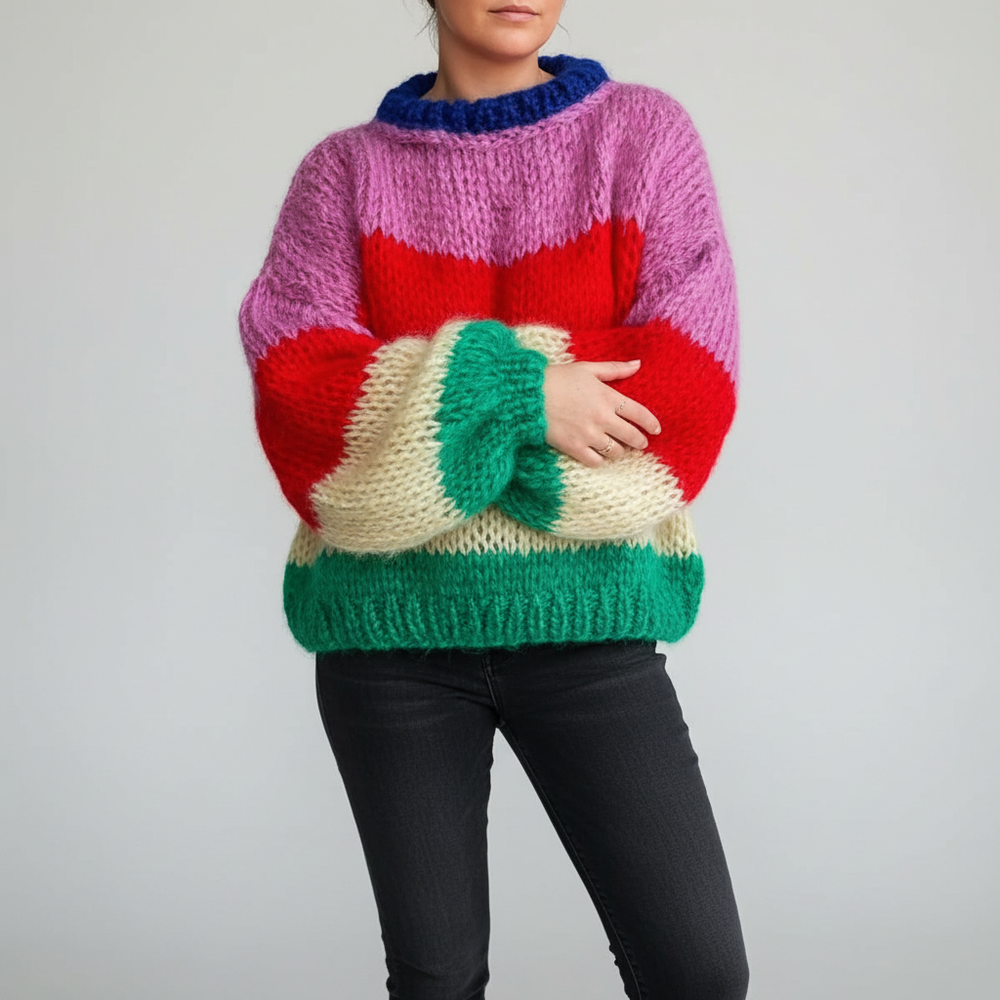 Patterned oversized sweater - Lara