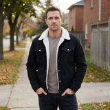 Hugo - Padded casual jacket in a denim look