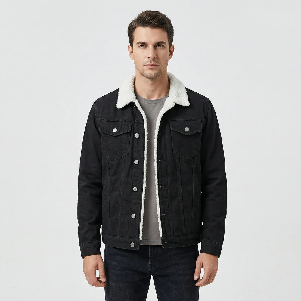 Hugo - Padded casual jacket in a denim look - 4