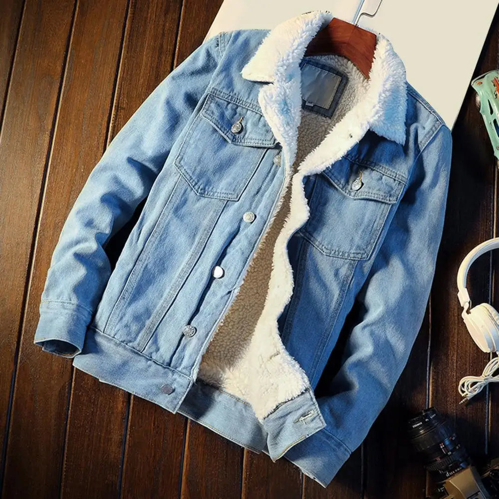 Alexander - Padded casual jacket in a denim look