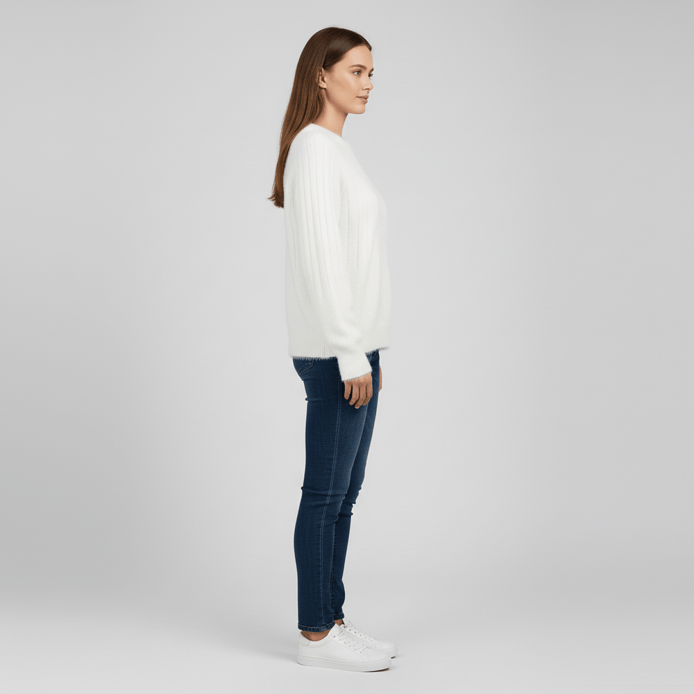 Women's Ribbed Long-Sleeve Sweater