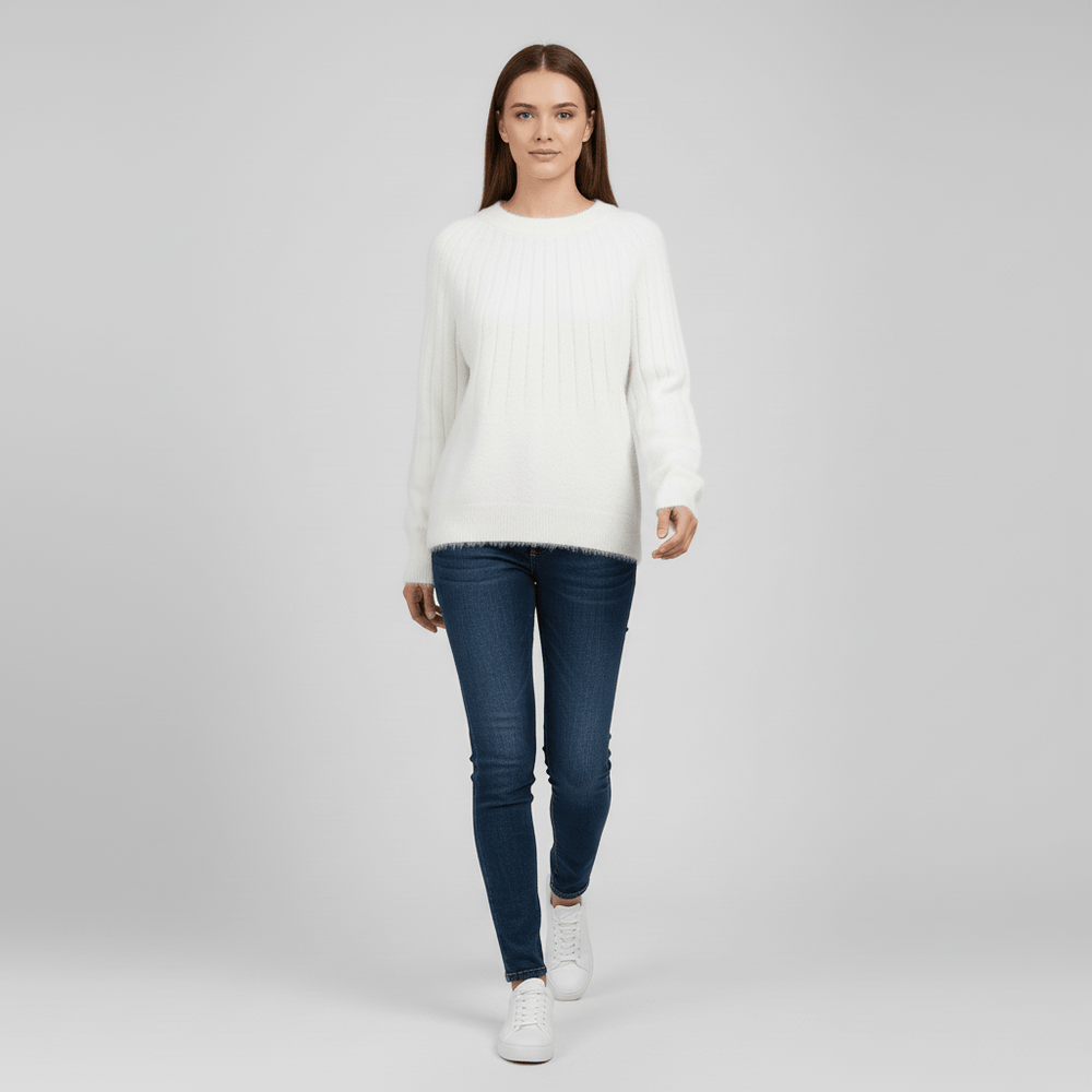 Women's Ribbed Long-Sleeve Sweater