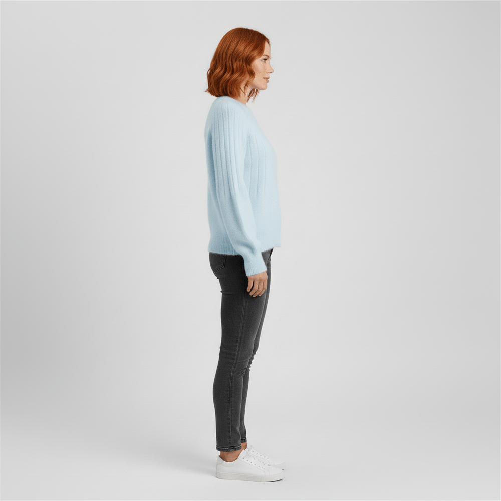 Women's Ribbed Long-Sleeve Sweater