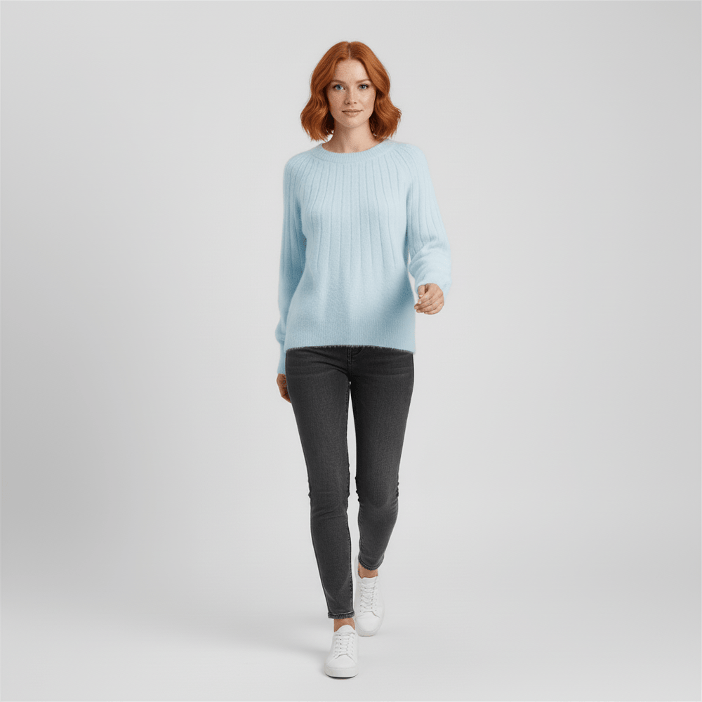 Women's Ribbed Long-Sleeve Sweater