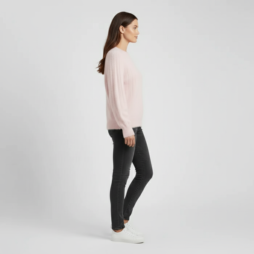 Women's Ribbed Long-Sleeve Sweater