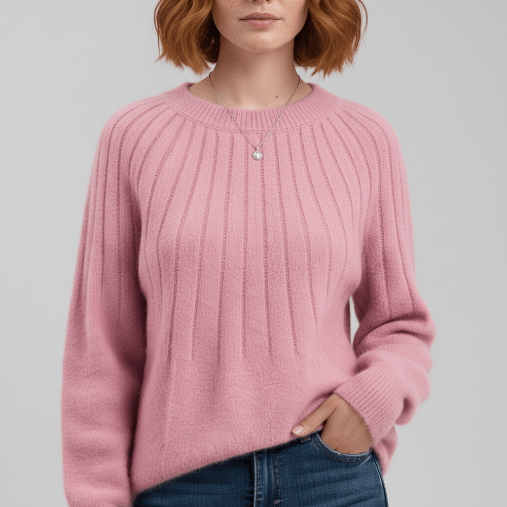 Women's Ribbed Long-Sleeve Sweater
