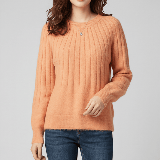 Women's Ribbed Long-Sleeve Sweater