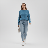 Women's Ribbed Long-Sleeve Sweater