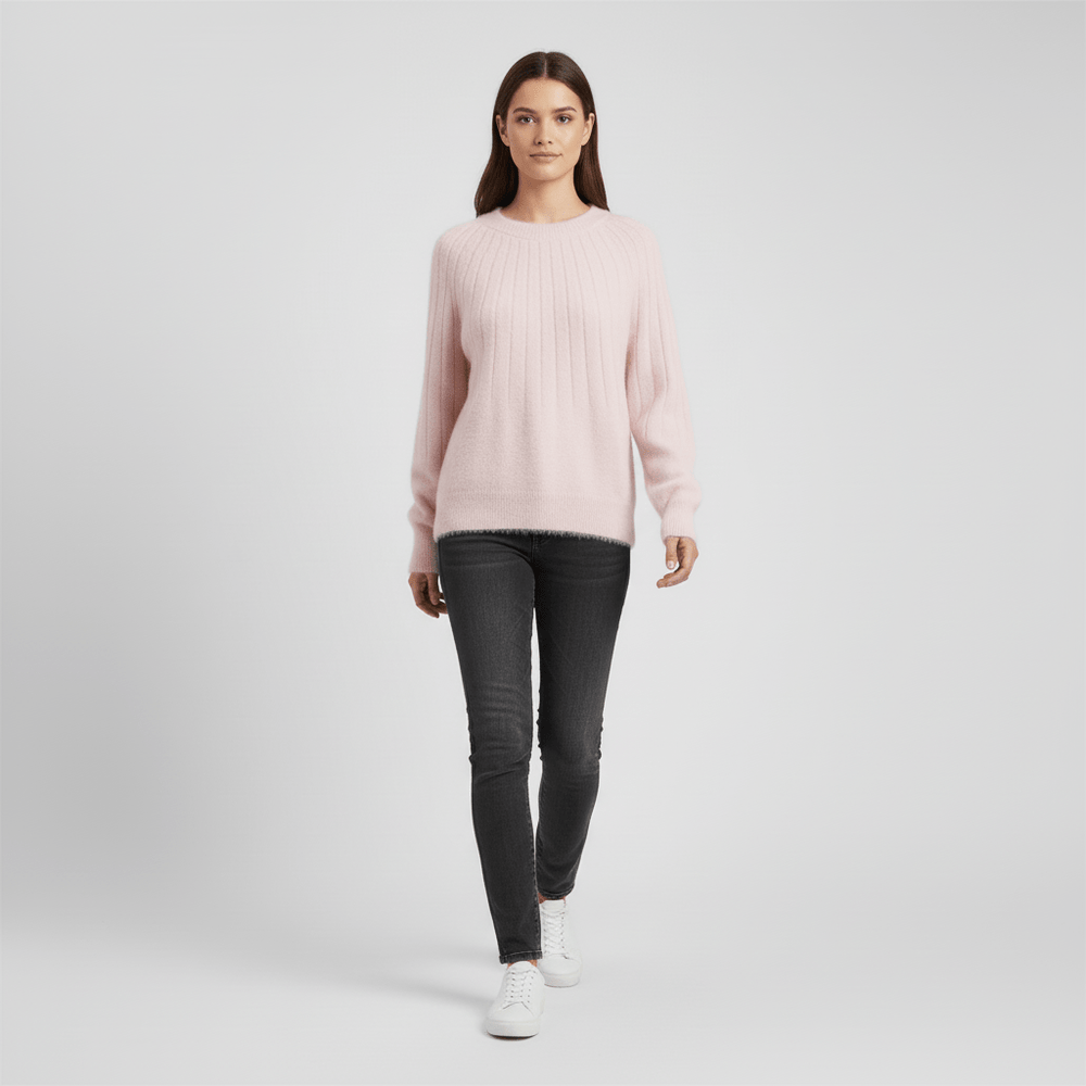 Women's Ribbed Long-Sleeve Sweater