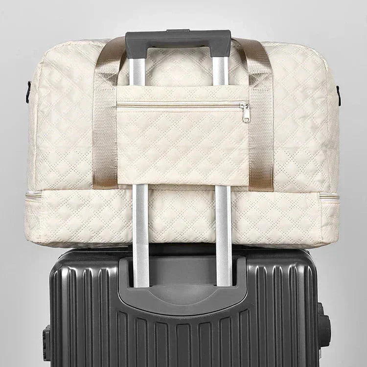 Foldable Travel Duffel Bag – Nylon, Separate Shoe Compartment & Water-Repellent