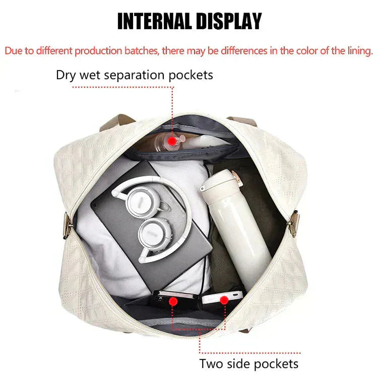 Foldable Travel Duffel Bag – Nylon, Separate Shoe Compartment & Water-Repellent