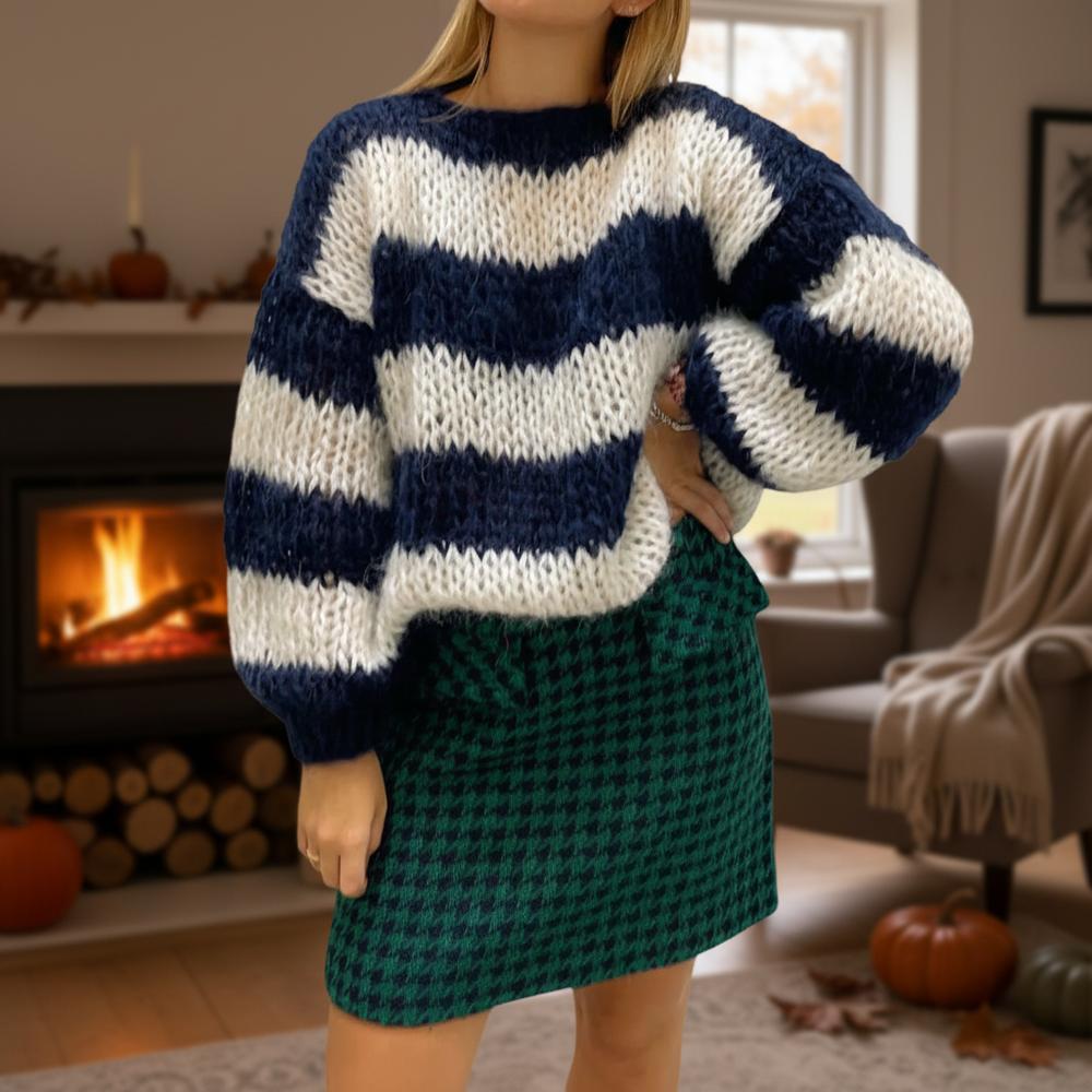 Striped knitted jumper - Hannah
