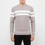 Striped men's knitted jumper - Pascal