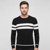 Striped men's knitted jumper - Pascal