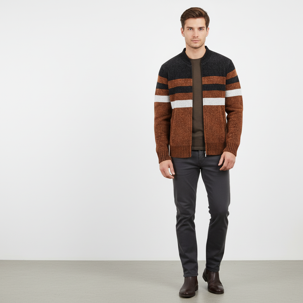 Sporty knitted sweater - Jimmy