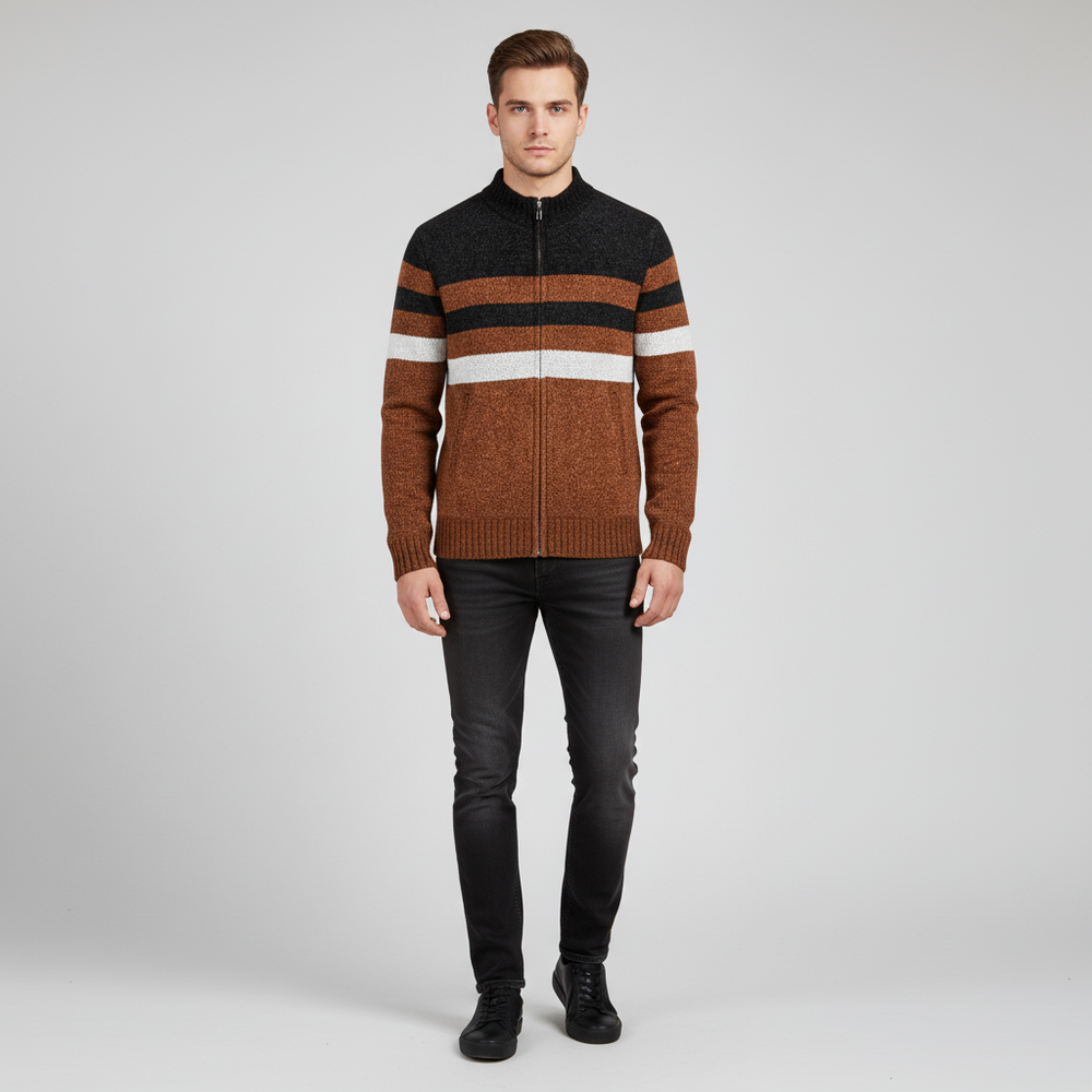 Sporty knitted sweater - Jimmy