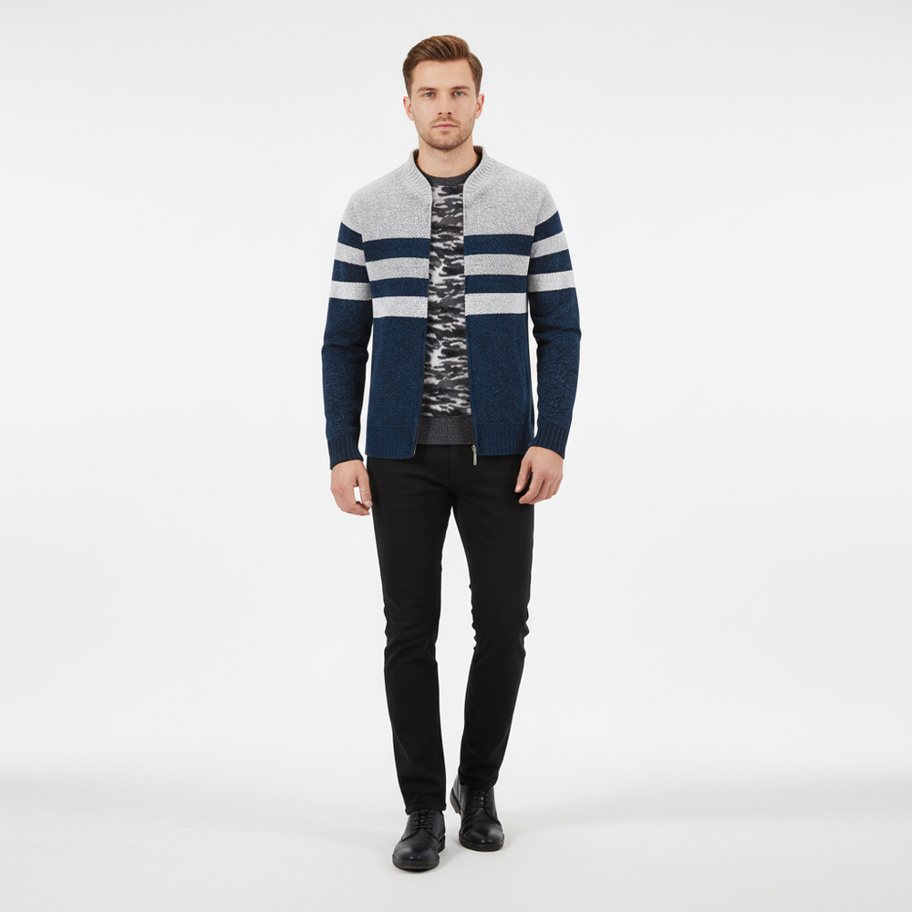 Sporty knitted sweater - Jimmy