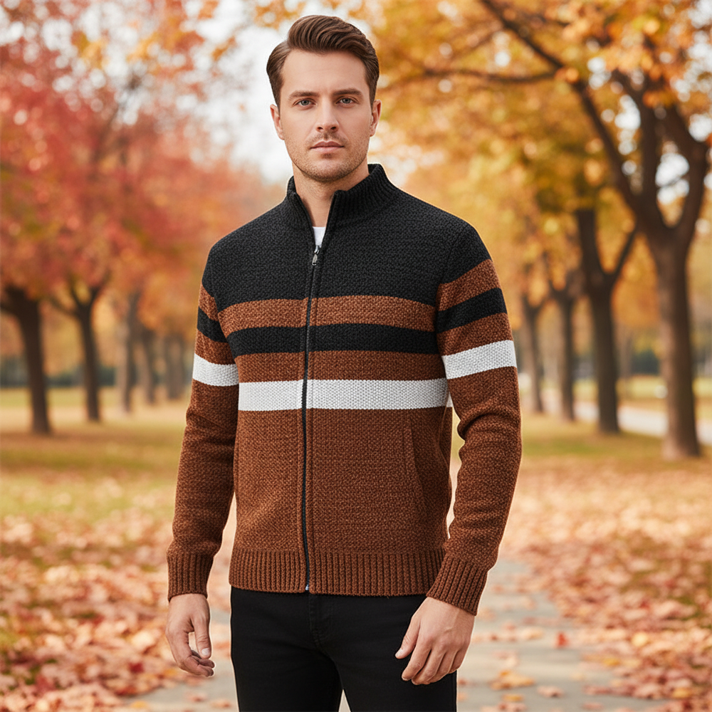 Striped knit sweater - Karl