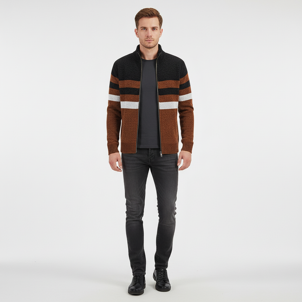 Striped knit sweater - Karl