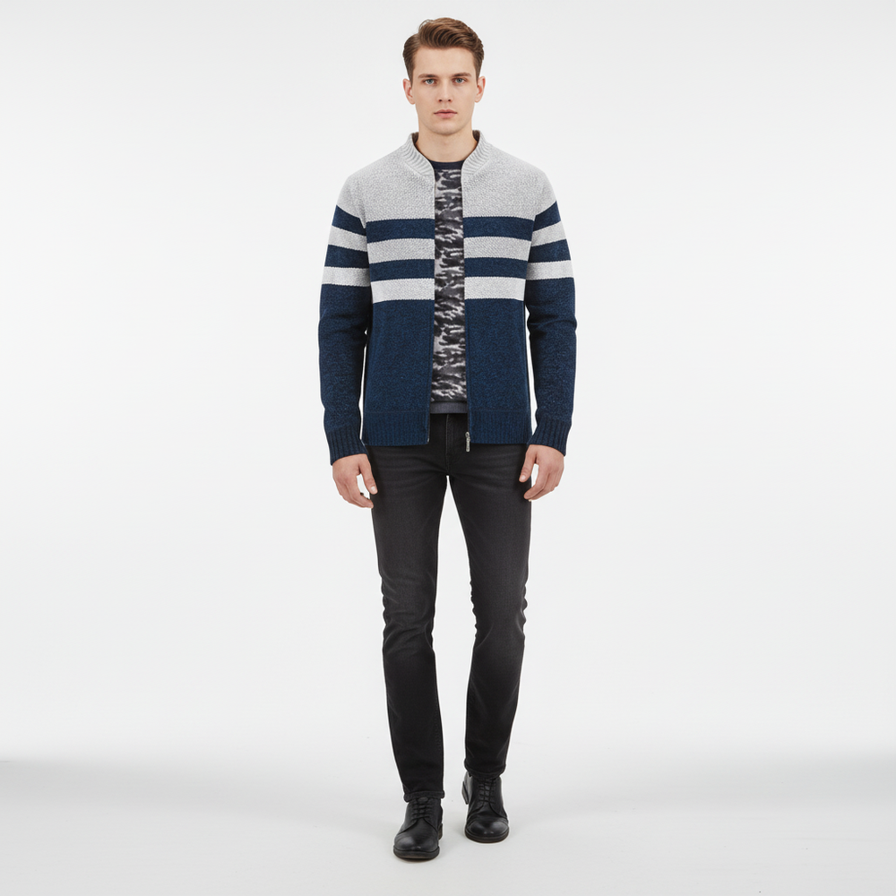 Striped knit sweater - Karl