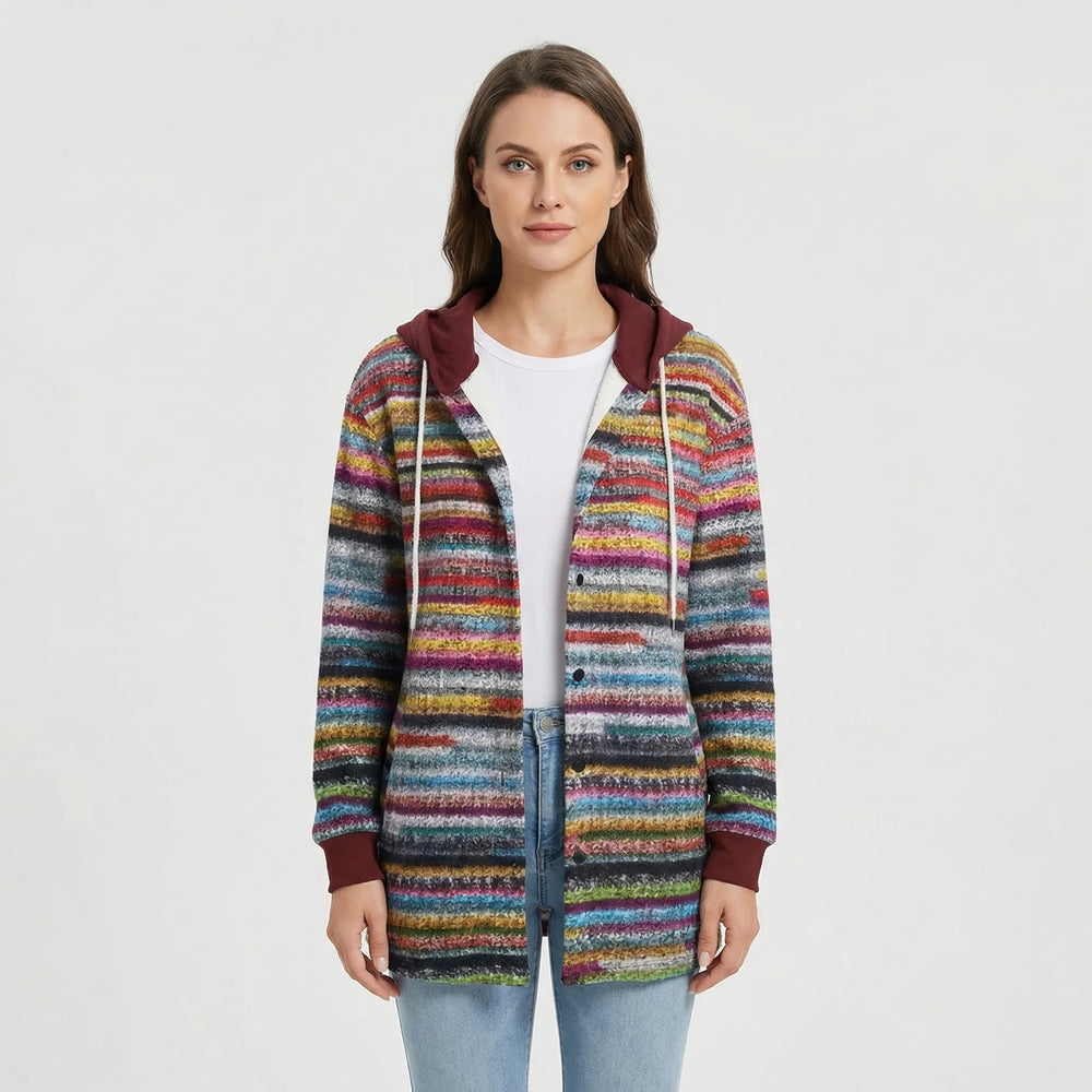 Women's knit cardigan with hood - Tammy