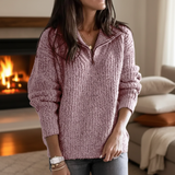 Knitted autumn sweater - Regina
