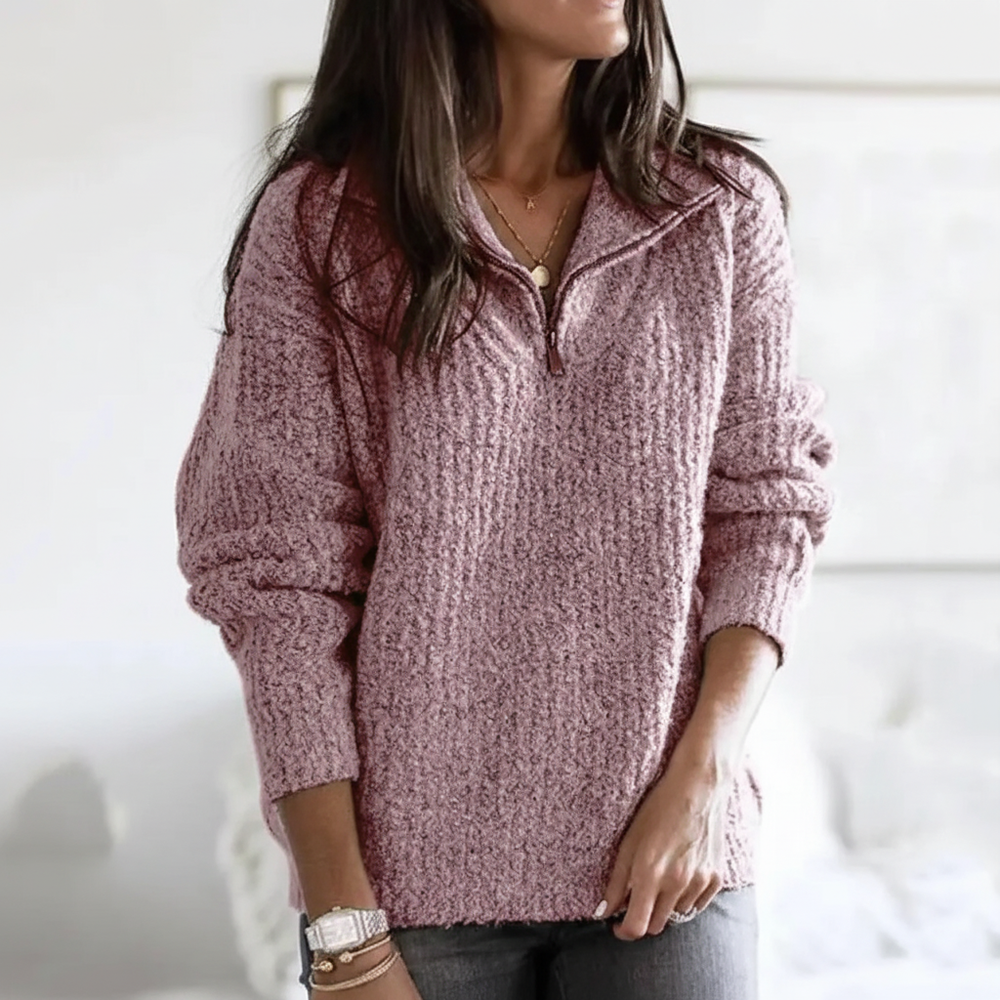 Knitted autumn sweater - Regina