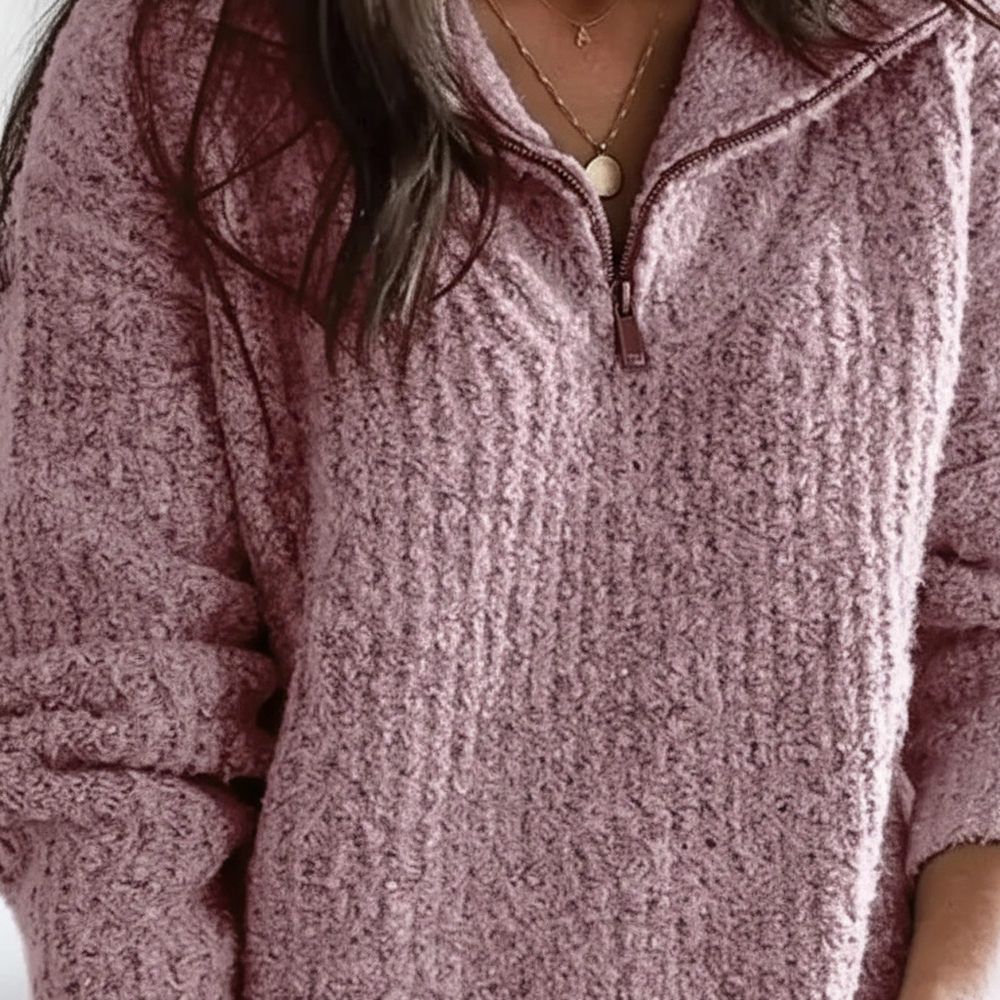 Knitted autumn sweater - Regina