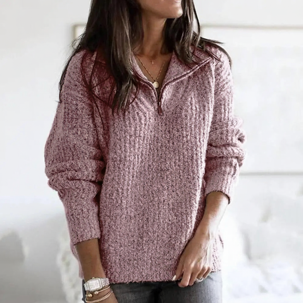Knitted autumn sweater - Regina