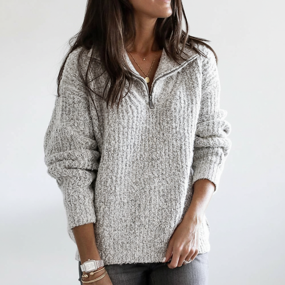 Knitted autumn sweater - Regina