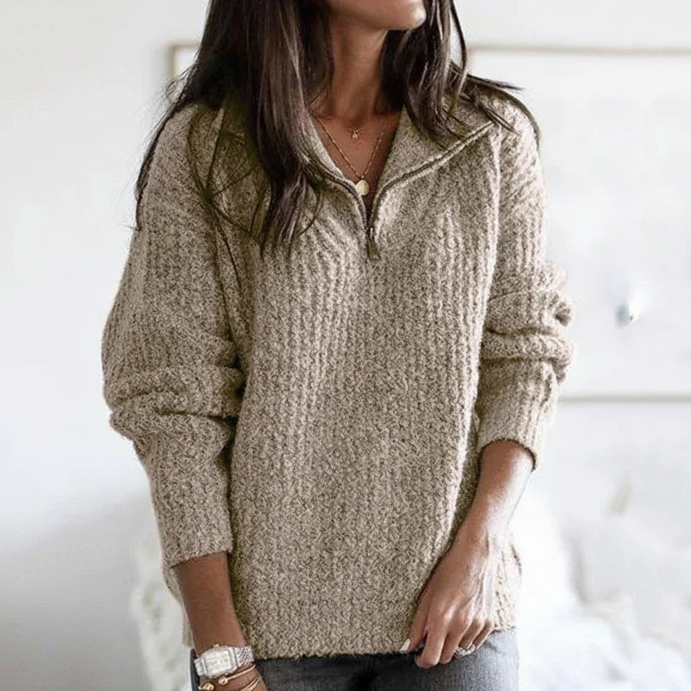 Knitted autumn sweater - Regina