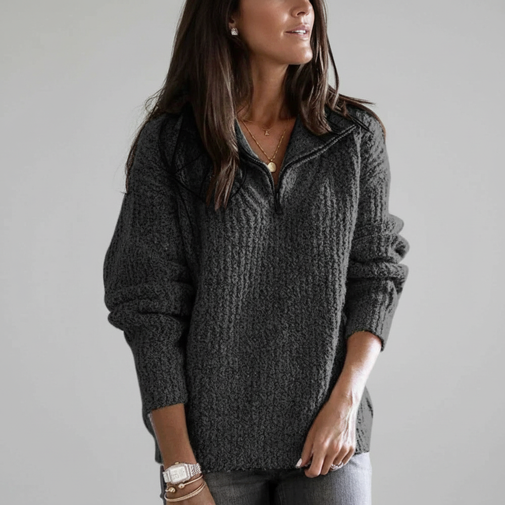 Knitted autumn sweater - Regina