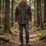 Lined jacket with plaid pattern - Joel