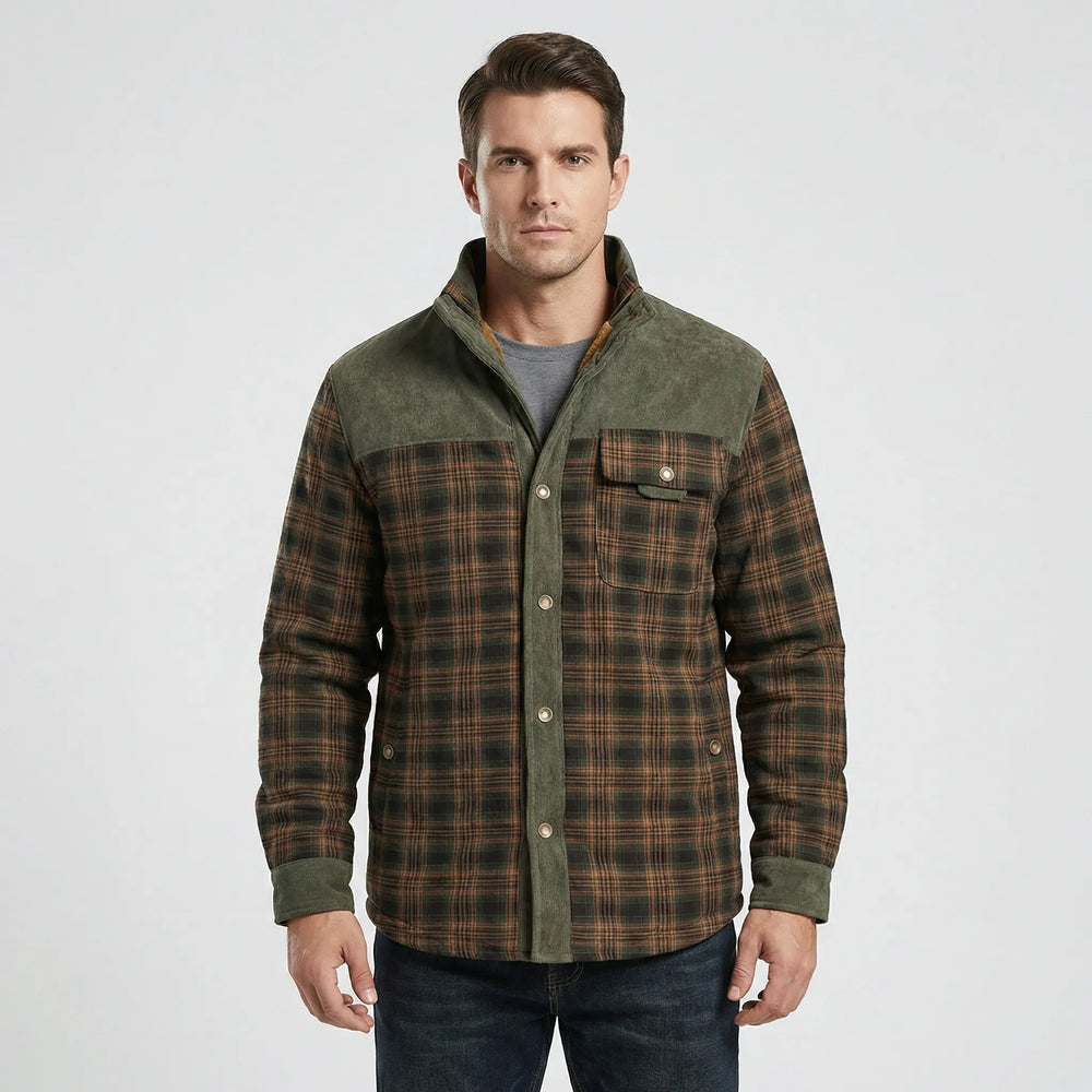 Lined jacket with plaid pattern - Joel