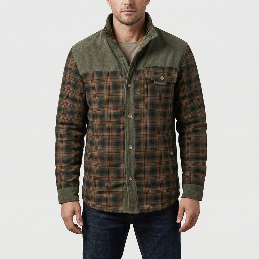 Lined jacket with plaid pattern - Joel